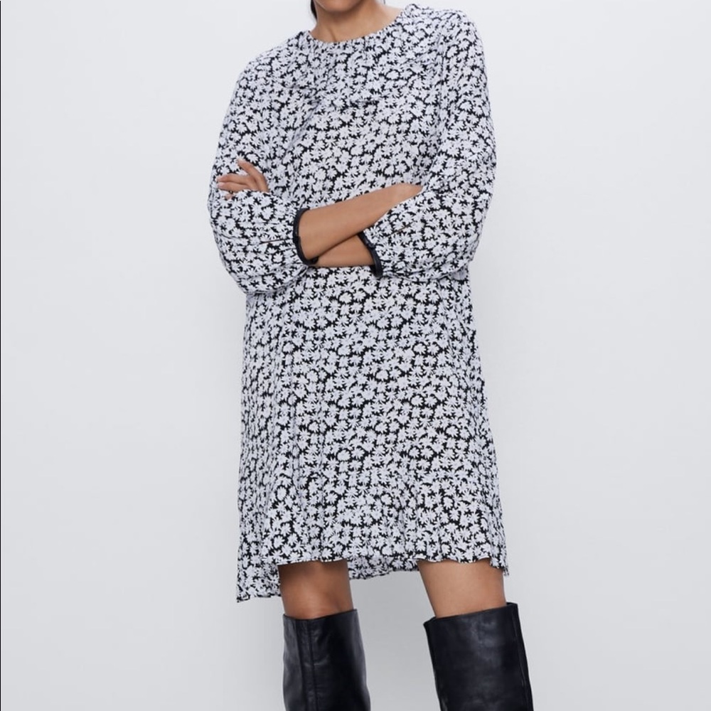 Zara floral print dress